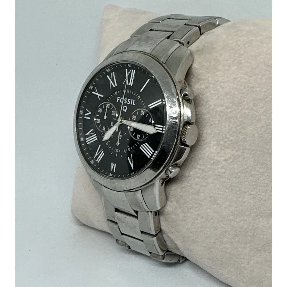 Fossil NDW1 Men's Silver Stainless Steel Analog Dial Quartz Wrist Watch HME514